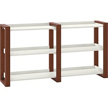 kathy ireland® Home by Bush Furniture Voss 60W x 13.7D Console Table, Cotton White/Serene Cherry (