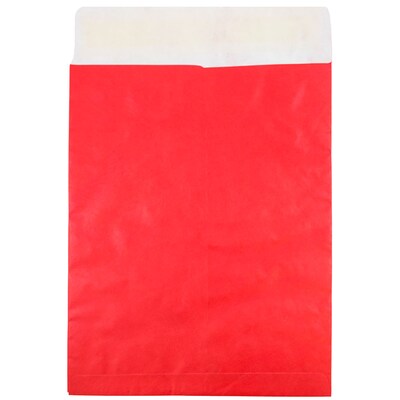 JAM Paper Tear-Proof Tyvek Open End Catalog Envelopes, 11.5 x 14.5, Red, 25/Pack (V021388)