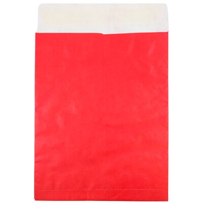 JAM Paper Open End Clasp Catalog Envelope, 11 1/2" x 14 1/2", Red, 10/Pack (V021388B)