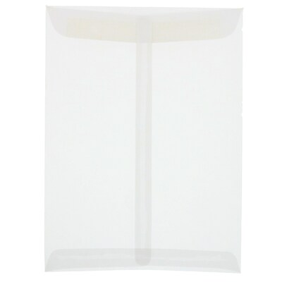 JAM Paper 9 x 12 Open End Catalog Translucent Vellum Envelopes, Clear, 100/Pack (2851376)