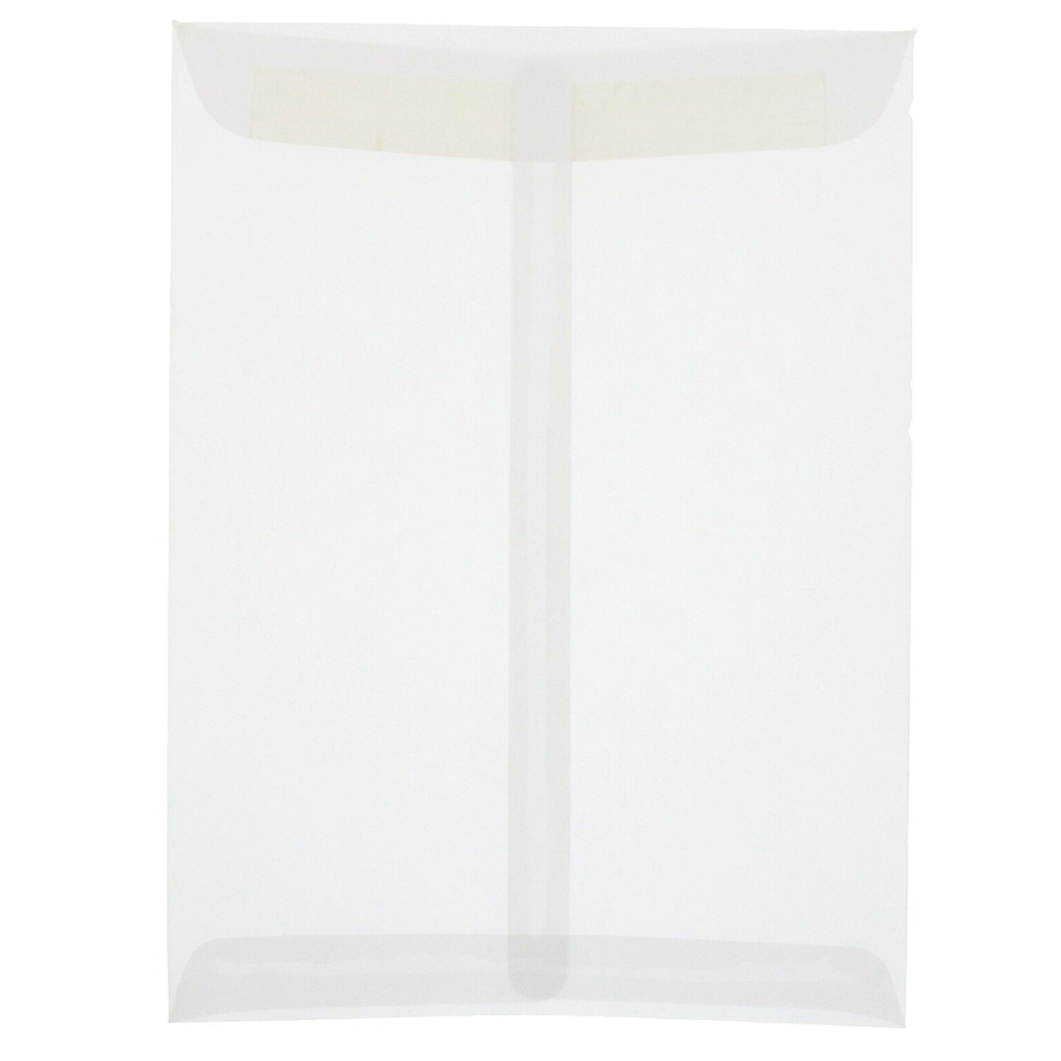 JAM Paper 9 x 12 Open End Catalog Translucent Vellum Envelopes, Clear, 100/Pack (2851376)