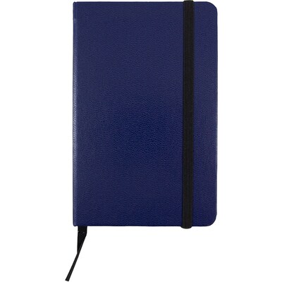JAM Paper® Hardcover Notebook With Elastic, Small Journal, 3 3/4 x 5 5/8, Blue, 100 Lined Sheets, Sold Individually (340526609)