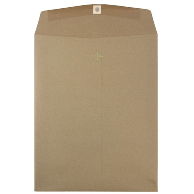 JAM Paper Open End Catalog Envelopes with Clasp Closure, 10" x 13", Brown Kraft, 10/Pack (563120854D)