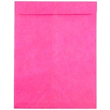JAM Paper 10 x 13 Tyvek Tear-Proof Open End Catalog Envelopes, Fuchsia Pink, 10/Pack (V021380B)