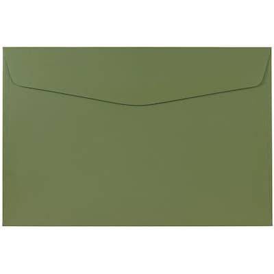 JAM Paper 6 x 9 Booklet Envelopes, Olive Green, 25/Pack (3157498)