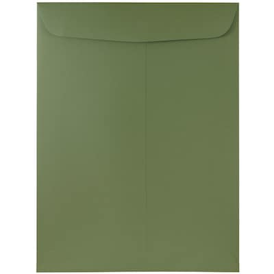 JAM Paper 9 x 12 Open End Catalog Envelopes, Olive Green, 25/Pack (31287534)