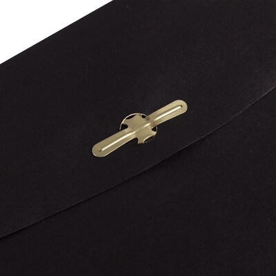 JAM Paper 6" x 9" Open End Catalog Envelopes with Clasp Closure, Black, 10/Pack (87915B)