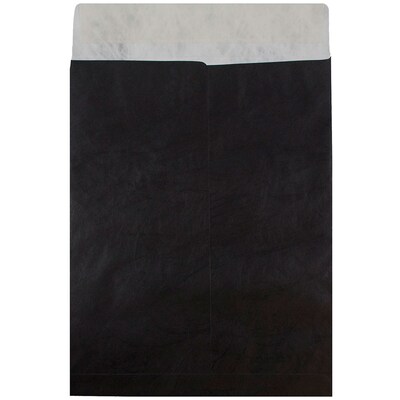 JAM Paper Tear-Proof Tyvek Open End Catalog Envelopes, 11.5" x 14.5", Black, 25/Pack (V021386)