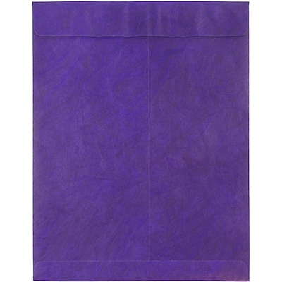 JAM Paper Tear-Proof Tyvek Open End Catalog Envelopes, 10" x 13", Purple, 25/Pack (V021382)