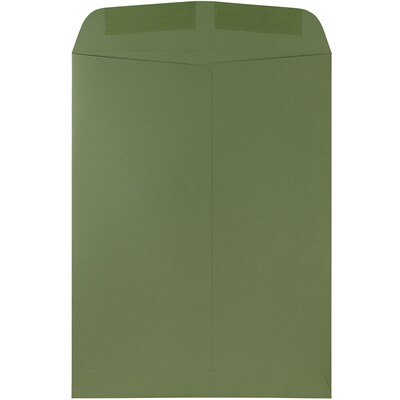 JAM Paper 9 x 12 Open End Catalog Envelopes, Olive Green, 25/Pack (31287534)