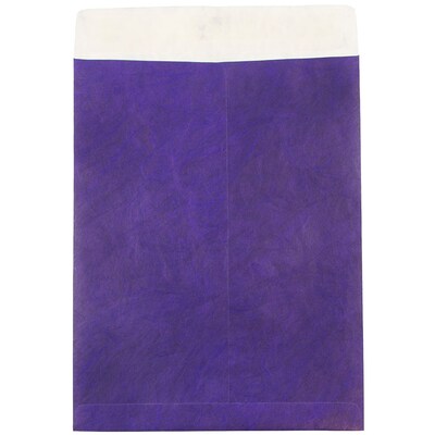 JAM Paper Tear-Proof Tyvek Open End Catalog Envelopes, 10 x 13, Purple, 25/Pack (V021382)