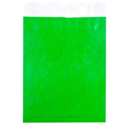 JAM Paper Tyvek Open End Clasp #13 Catalog Envelope, 10 x 13, Lime Green, 10/Pack (V021381B)