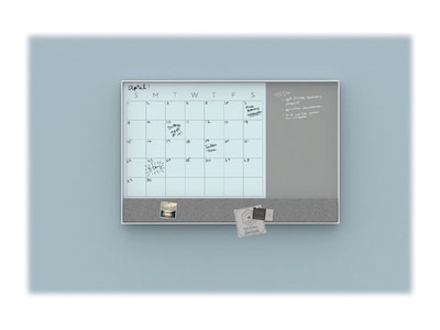 U Brands Combination Dry-Erase Whiteboard, Aluminum Frame, 4 x 3 (3198U00-01)