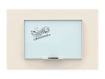 U Brands Glass Dry-Erase Whiteboard, Aluminum Frame, 3 x 2 (2824U00-01)