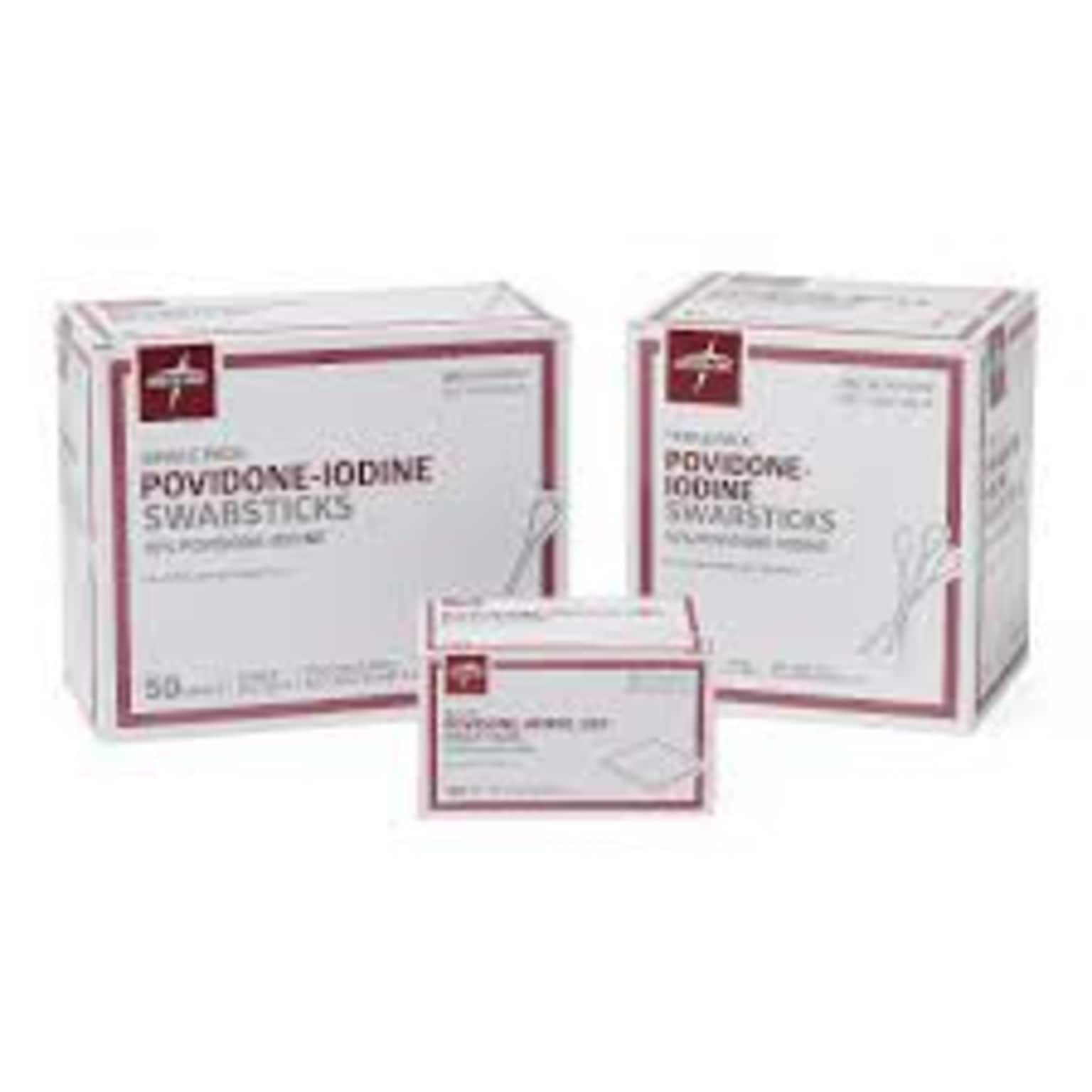 Medline Povidone Iodine Swabsticks, 500/Carton (MDS093901)