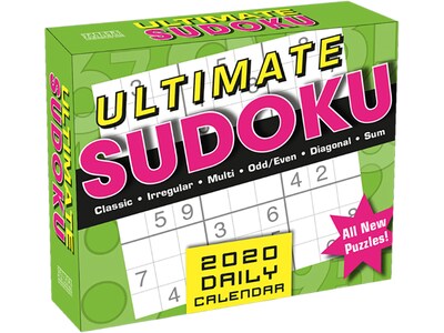 2020 Assorted Publishers 5 x 6 Day-to-Day Calendar, Ultimate Sudoku, Multicolor (CB-0888)