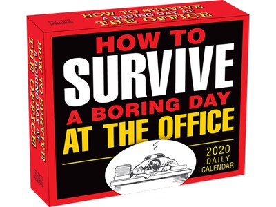 2020 Assorted Publishers 5 x 6 Day-to-Day Calendar, How to Survive a Boring Day at the Office, Multicolor (CB-0873)