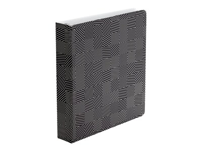 Oxford Labyrinth 1 1/2 3-Ring Non-View Binder, Black (42552)