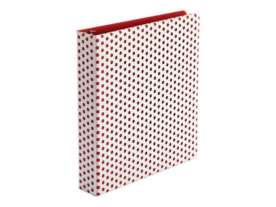 Oxford Punch Pop 1 1/2 3-Ring Fashion Binders, Red (42500)