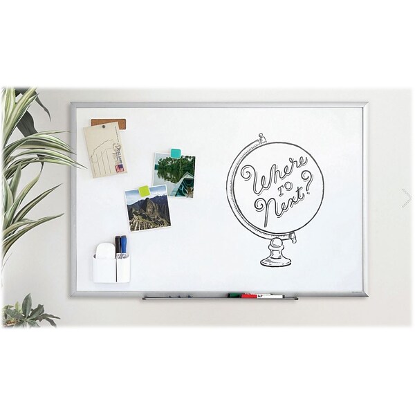 U Brands Steel Dry-Erase Whiteboard, Aluminum Frame, 3 x 3 (2890U00-01)