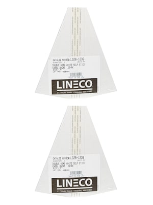 Lineco Self-Stick Double Wing Easel Backs, Size 7, White, Pack of 50 (PK2-L328-1236)