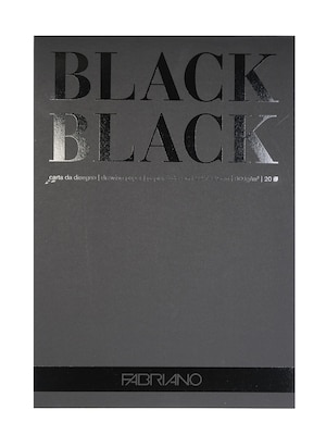 Fabriano Black Black Pads, 11.75 x 16.5, Black, 20 pages (71-16100392)