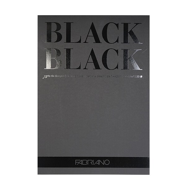 Fabriano Black Black Pads, 11.75 x 16.5, Black, 20 pages (71-16100392)