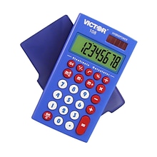 Victor 108TK 8-Digit Pocket Calculator, Multicolor, 10/Pack (108TK)