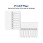 Avery Ready Index Table of Contents Paper Dividers, 1-10 Tabs, White, 6 Sets/Pack (11823)