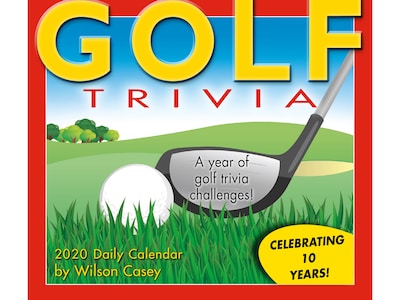 2020 Assorted Publishers 5 x 6 Desk or Wall Calendar, Golf Trivia, Multicolor (CB0872)