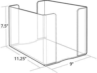 Azar Acrylic Paper Holder, Clear (255042)