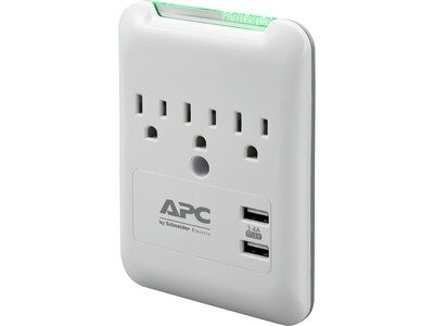 APC SurgeArrest Essential 3-Outlet plus USB Surge Protector, 540 Joules (PE3WU3)