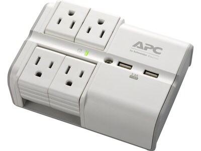 APC SurgeArrest Essential 4-Outlet plus USB Surge Protector, 1080 Joules (PE4WRU3)