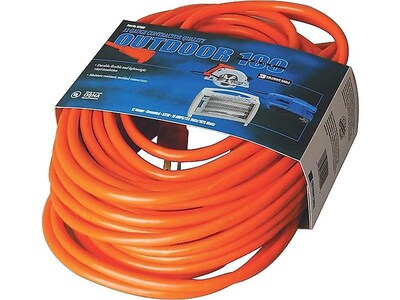 Coleman Cable 50 General Purpose Extension Cord, 1-Outlet, Orange (02308)
