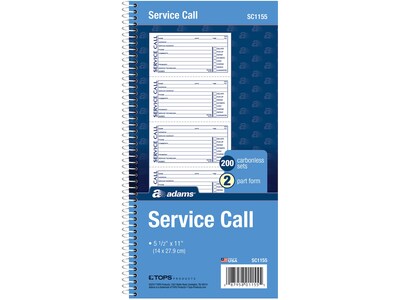 Adams 2-Part Carbonless Message Pad, 5.5 x 11, White/Canary, 50 Sheets/Pad (SC1155)