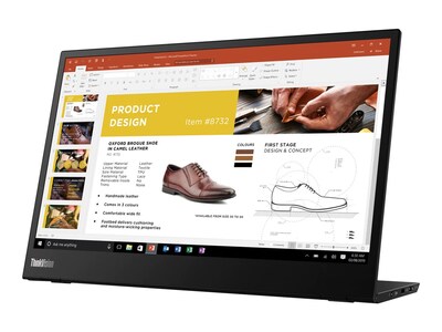 Lenovo ThinkVision M14 61DDUAR6US 14" LED Monitor, Raven Black