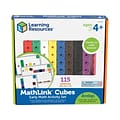 Learning Resources MathLink Cubes Early Math Activity Set, Assorted Colors, 115 Pieces/Set (LER 4286