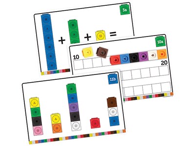 Learning Resources MathLink Cubes Early Math Activity Set, Assorted Colors, 115 Pieces/Set (LER 4286)