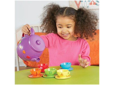 Learning Resources Serving Shapes Tea Set, Assorted Colors, 11 Pieces/Set (LER 7740)