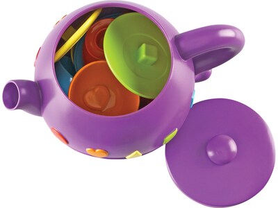 Learning Resources Serving Shapes Tea Set, Assorted Colors, 11 Pieces/Set (LER 7740)