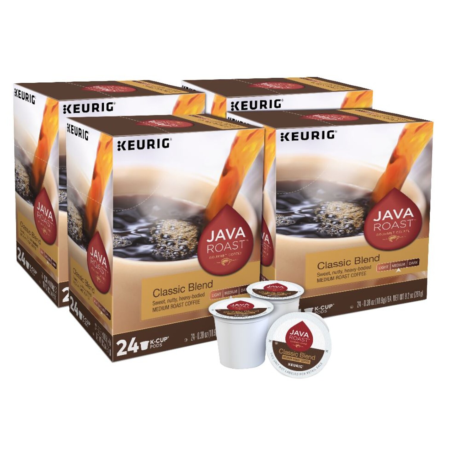 Java Roast Classic Blend Coffee Keurig® K-Cup® Pods, Medium Roast, 96/Carton (52968CT)