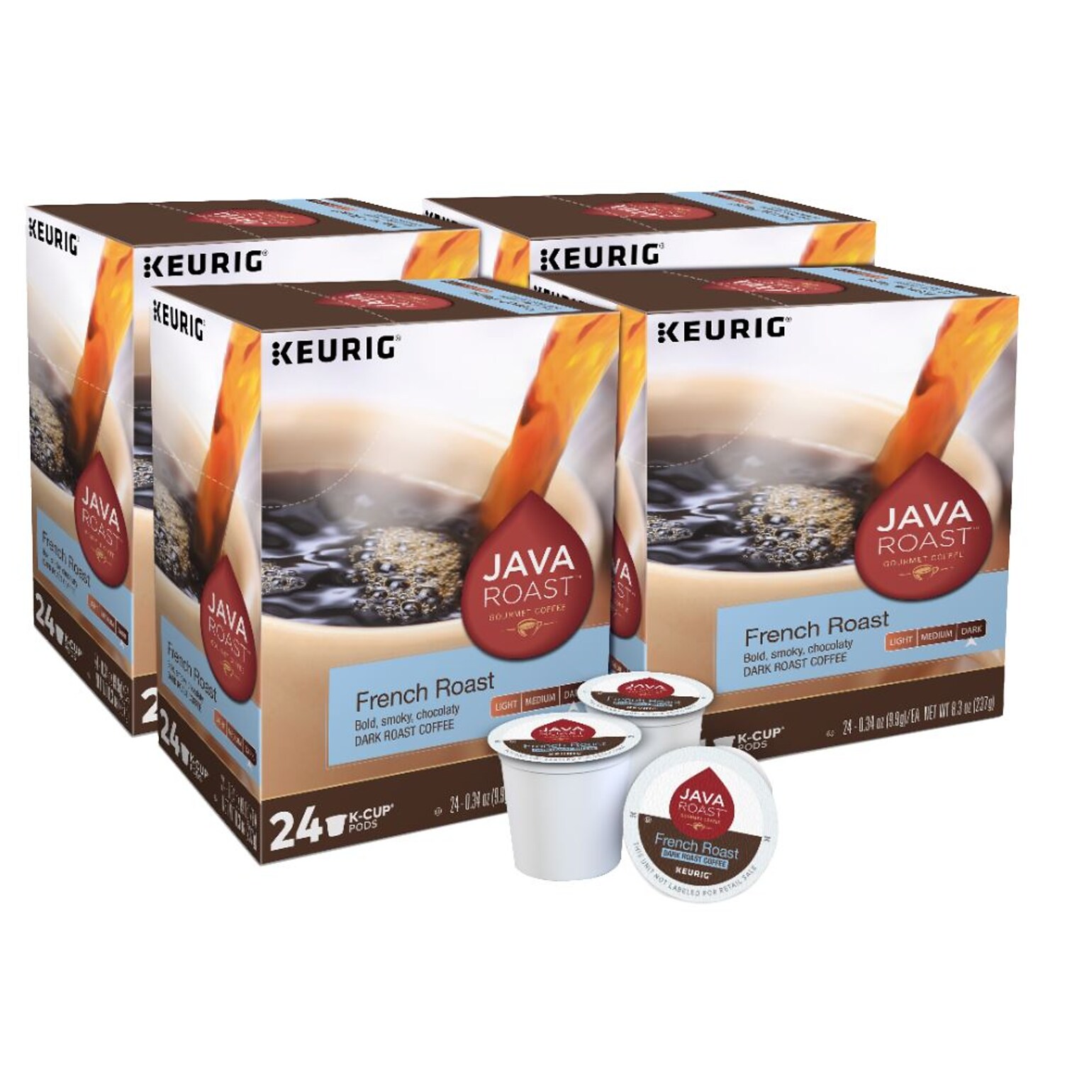 Java Roast French Roast Coffee Keurig® K-Cup® Pods, Dark Roast, 96/Carton (52966CT)