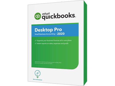 Intuit QuickBooks Desktop Pro 2020 for 1 User, Windows, Disk (607191)