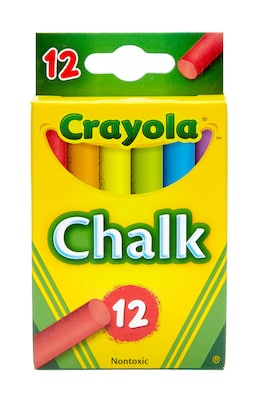 Crayola Drawing Chalk, Assorted Colors, 12/Box (51-0816)