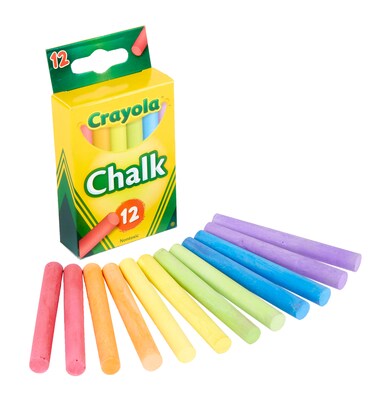 Crayola Drawing Chalk, Assorted Colors, 12/Box (51-0816)