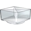 Azar 4 Compartment Plastic Rotating Organizer, Clear, 2/Box (556359)