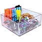 Azar 4 Compartment Plastic Rotating Organizer, Clear, 2/Box (556359)