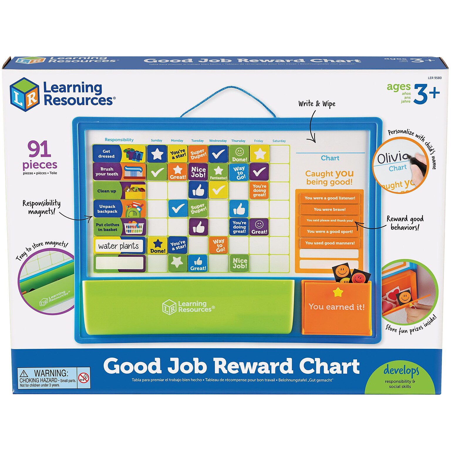 Learning Resources Good Job Reward Chart, Multicolor, 91 Tiles/Set (LER9580)