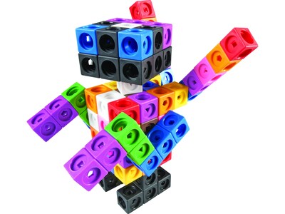 Learning Resources MathLink Cubes Big Builders, Assorted Colors, 200 Pieces/Set (LER 9291)