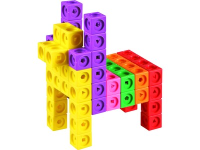 Learning Resources MathLink Cubes Big Builders, Assorted Colors, 200 Pieces/Set (LER 9291)